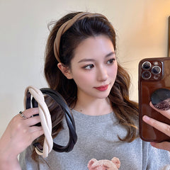 Korean Fashion PU Leather Headband for Women