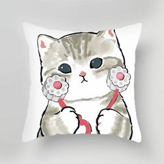 Cat Design Cover for Sofa Pillow
