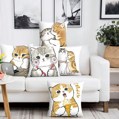 Cat Design Cover for Sofa Pillow