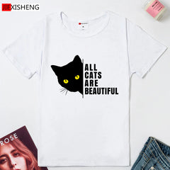 ALL CATS ARE BEAUTIFUL Cartoons Women t-shirts