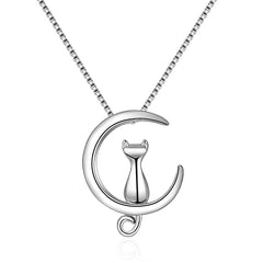 Cat Charm Pendant Necklaces for Women