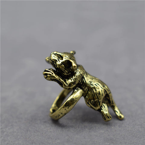 Style Adjustable Sleeping Cat Rings For Women