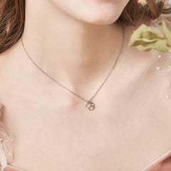 Cat Heart Pendant Necklace For Women