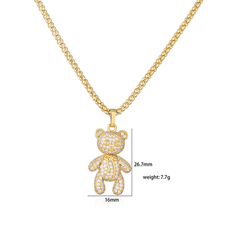 HECHENG, Bear Necklace for Women