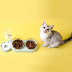 Cat Food Bowl Pet Dog Automatic Feeder With Water Dispenser