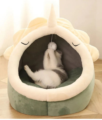 Comfortable cat bed Deep sleep kitten warm basket