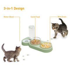 Cat Food Bowl Pet Dog Automatic Feeder With Water Dispenser