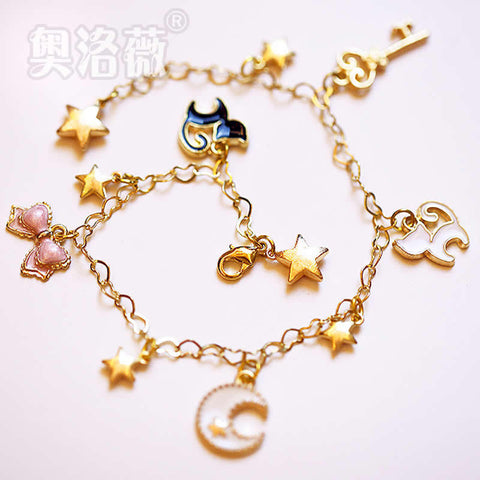 Luna Cat Chain Bracelet Hand Catenary