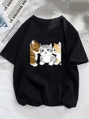 Cats Summer T-shirts For Women
