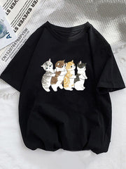 Cats Summer T-shirts For Women