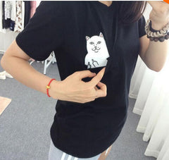 Cute Cat Lovers Women Top Short-Sleeve T-Shirt