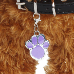 Dog Cat Collar Pawprint Pendant Necklace
