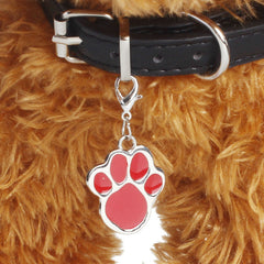 Dog Cat Collar Pawprint Pendant Necklace
