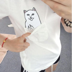 Cute Cat Lovers Women Top Short-Sleeve T-Shirt
