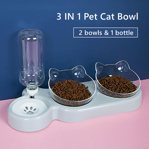 Cat Food Bowl Pet Feeder Automatic Feeder Water Dispenser