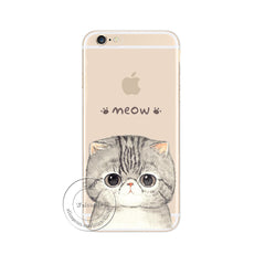 Cat Hard Plastic Case Cover For Apple iPhone 4 4S 5 5S 5C 6 6S 6 Plus 6SPlus SE