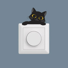 Black Kitten Switch Stickers