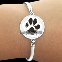 Cute Cat Paw Print Glass Women Bracelet