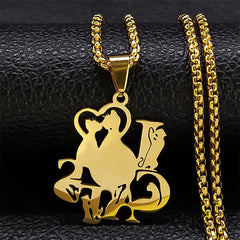 Cute Fashion Female Animal Cat Pet Necklace