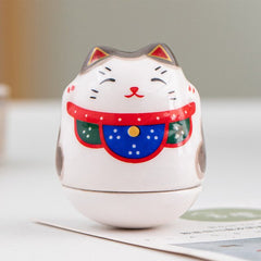 Japanese Ceramic Cat Fortune Ornament