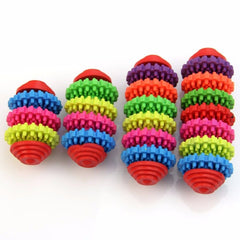 Colorful Rubber Pet Dog Puppy Dental Teething Healthy Teeth Gums Chew Toys