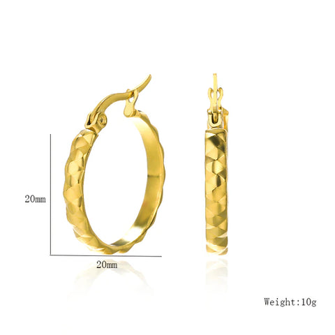 Geometric Hoop Earrings Set For Women