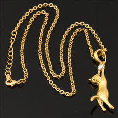 Cute Gold Cat Necklace