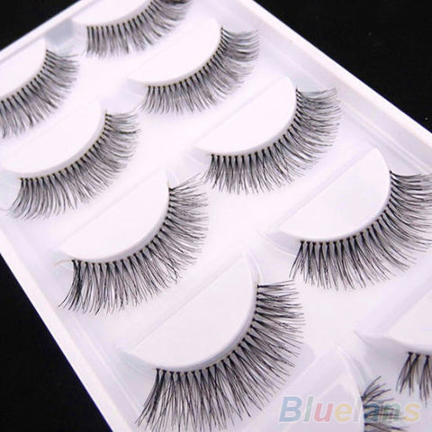 5 Pairs Natural Sparse Cross Eye Lashes