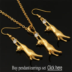 Cute Gold Cat Necklace