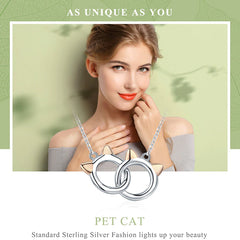 Cat Pendant Necklace for Women