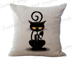 Cute Cat Printed Decorative Sofa Cushion