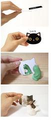 Mini Pocket Cartoon Cat Head Small Mirror