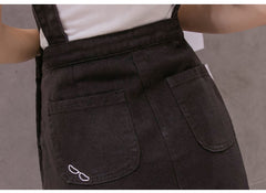 Cat Embroidery Summer Jeans Black Mini Denim Bodycon Vestidos Mujer