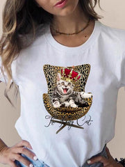 Print T Fashion 3d Cat Lovely Trend Cute Women