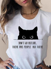 Print T Fashion 3d Cat Lovely Trend Cute Women