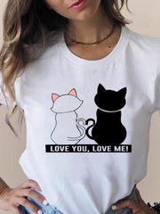 Print T Fashion 3d Cat Lovely Trend Cute Women