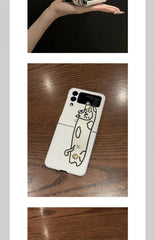 Cat Cartoon Case Galaxy Z Flip 4 5G