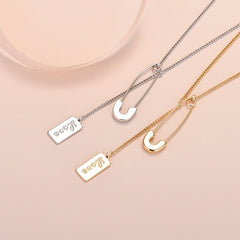 CIAXY Silver Color Pin Necklaces for Women