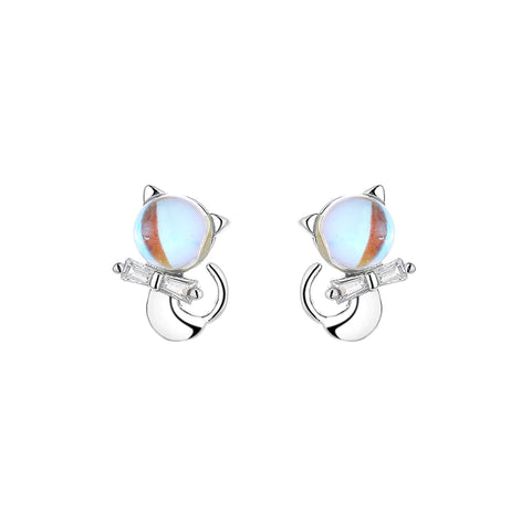 Kitten Stud Earrings For Women