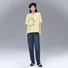 Toyouth Cat Print T-shirts for Women